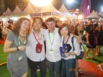 Visitors with De Muller's wine maker Jodi & Nuria