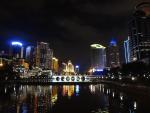 View of City centre at night