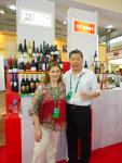 Madam Ramalho and Mr. Cheung at the stand