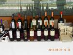 Display of 9 still wines 