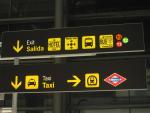 an exit in Airport Madrid