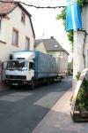 Our pick up truck on a narrow street